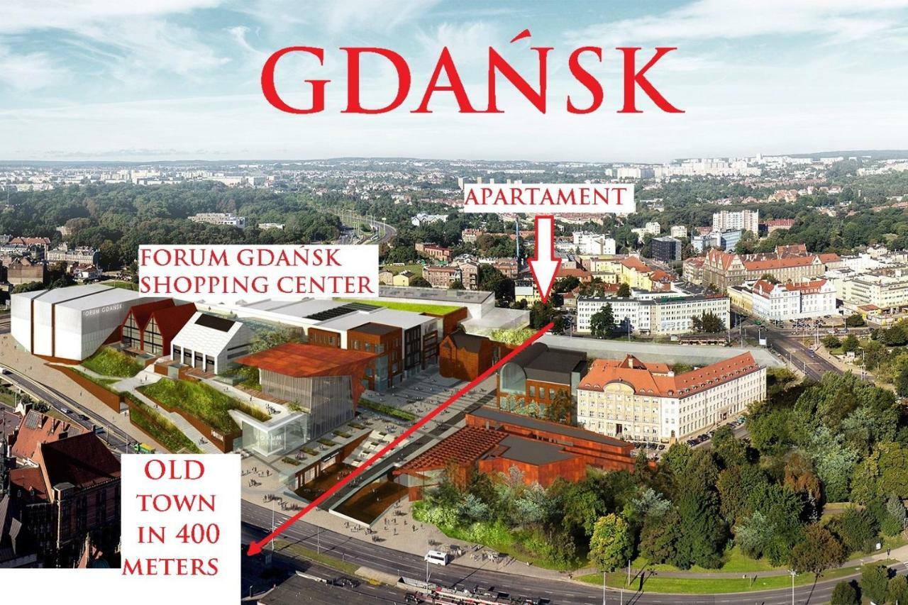 Berg Apartament Red Obok Starego Miasta Gdańsk Buitenkant foto